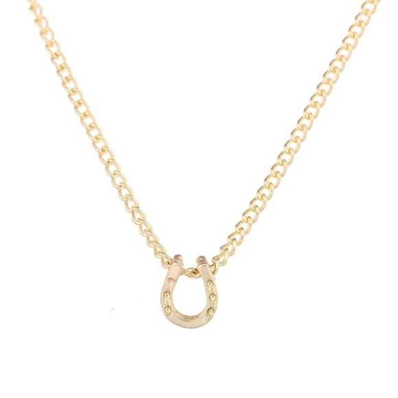 5 for $25 Gold Color Horseshoe Pendant Necklace - Picture 2 of 3